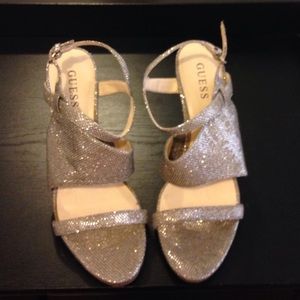 Guess silver heels