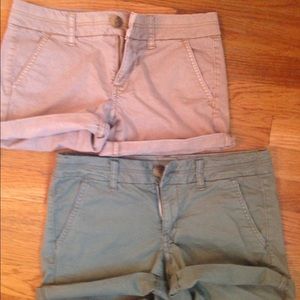 Two pairs of colored shorts