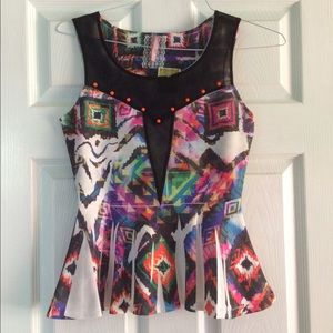 Peplum top size medium.