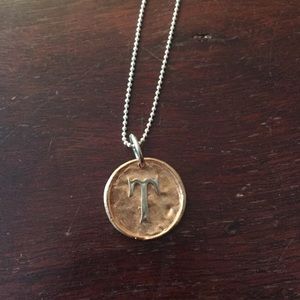 "T" pendant necklace, never worn