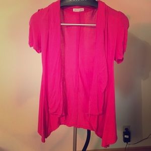 Pink Cardigan Style - Short Sleeved