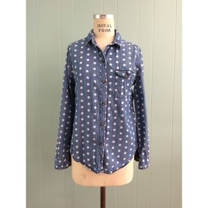 Polka Dot Denim Shirt - medium
