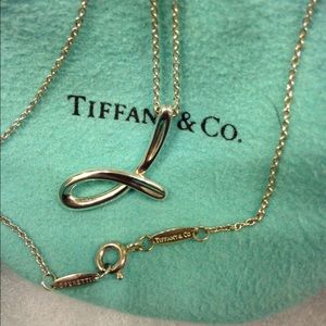 Tiffany & Co Sterling Silver "J" necklace