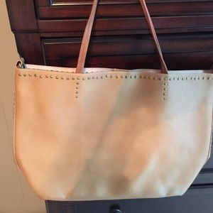Maurice's light tan faux leather tote bag