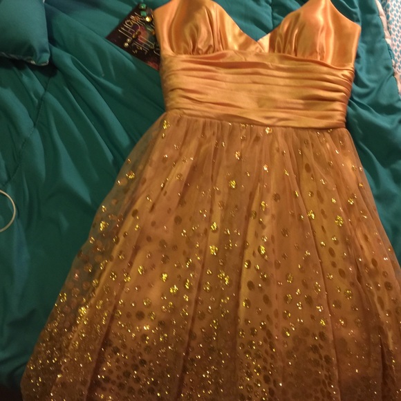Gold dress