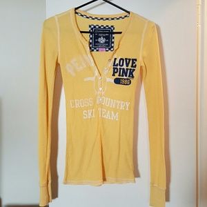 Victorias secret yellow thermal long sleeve