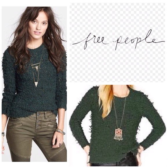 Free People Sweaters - Free People Deep Forest Shaggy Sweater.  NWT.