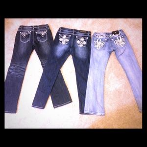 Miss Me size 28 boot cut sequence jeans