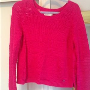 Knit pink sweater