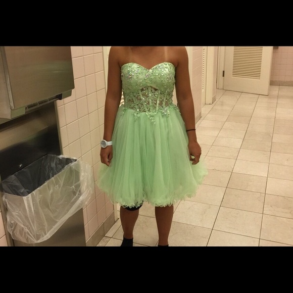 Green homecoming dress