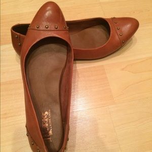 Brown studded flats Korks by Kork-Ease Anabel Flat