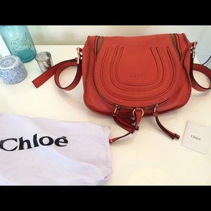 Chloe Marcie Crossbody Shoulder Bag - Orange