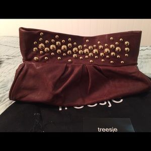 Brown Leather Clutch