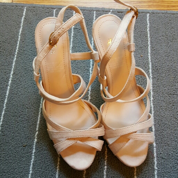 H&M dusty pink strappy heels - Size 36EU/6US