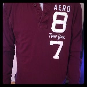 MEN's Aeropostale Henley - Long Sleeved
