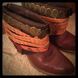 Upcycled cowboy boots