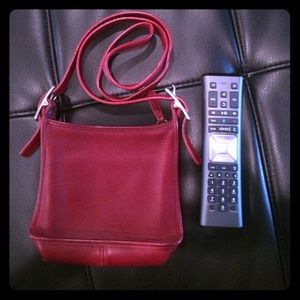 AUTHENTIC Coach Red Leather Mini Shoulder Bag