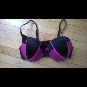Pink & black bra