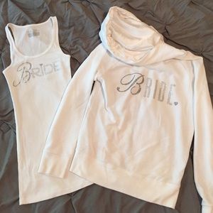 Victoria's Secret BRIDE tank and hoodie