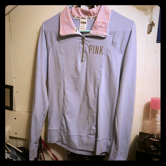 Vs pink yoga half zip
