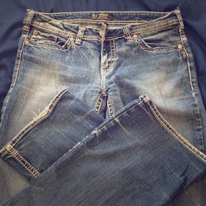 Silver Aiko boot cut jeans size 32!!