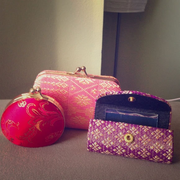 Authentic Japanese coin purses and lipgloss holder