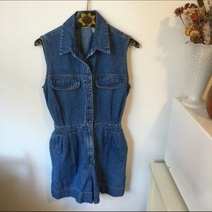 Vintage denim romper