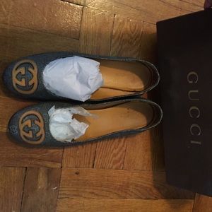 Gucci denim flats size 7
