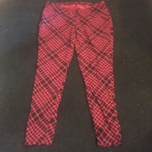 Plus size Torrid "3" red/black plaid leggings