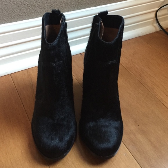 black calf hair boots