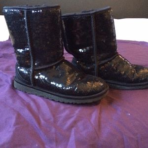 Sparkly black UGGS