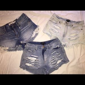 Highwaisted shorts bundle! (Abercrombie&Forever21)