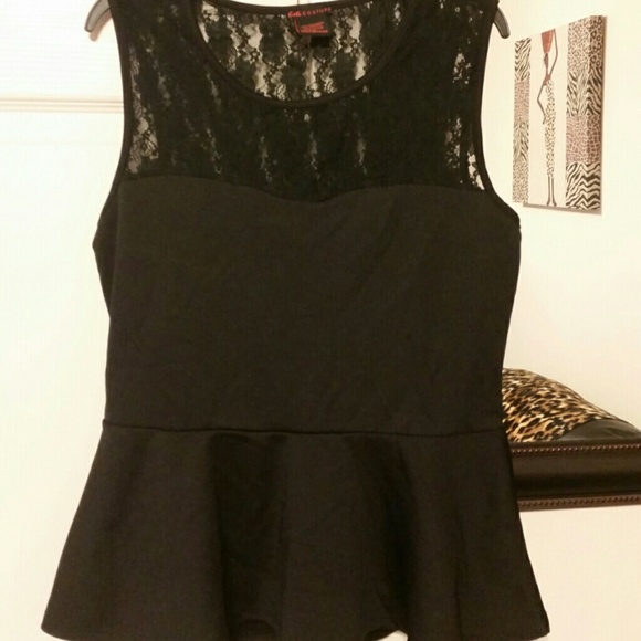 Black Peplum Top