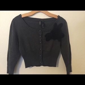 Gray Cropped Sweater