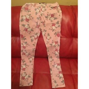 Floral Print Jeans
