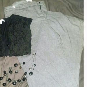 Black and white patterned pants