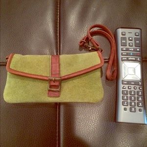 Green Genuine Suede Wristlet Purchased in Spain