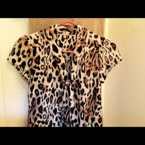 Charolette Russell cheetah print blouse