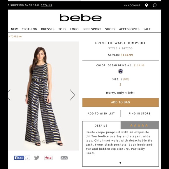 bebe jumpsuit