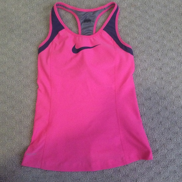 Pink and Gray, Nike, Dri-Fit Tank