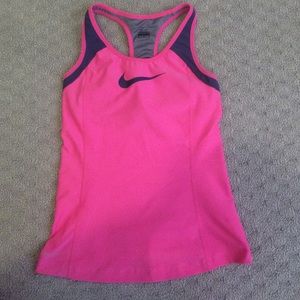 Pink and Gray, Nike, Dri-Fit Tank