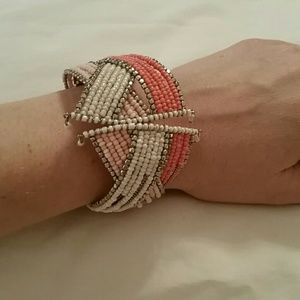 Beaded cuff bracelet