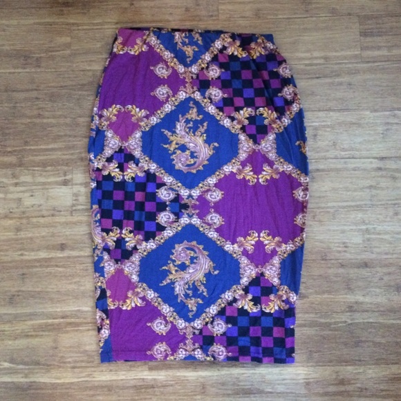 ASOS Print Midi Skirt