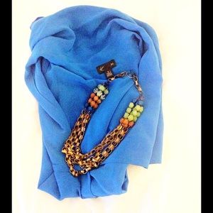 Gold and beaded anthro necklace