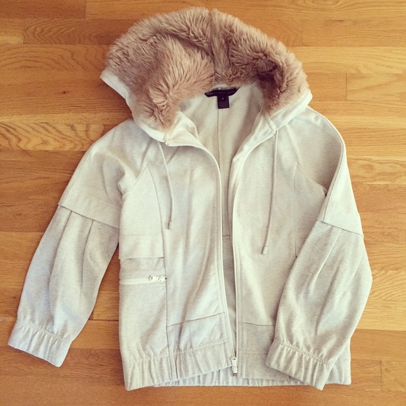 Marc by Marc Jacobs fur zip-up hoodie