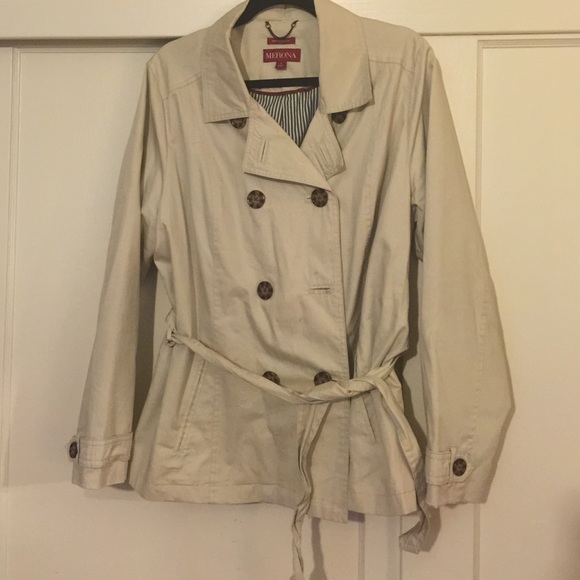 Khaki colored trench