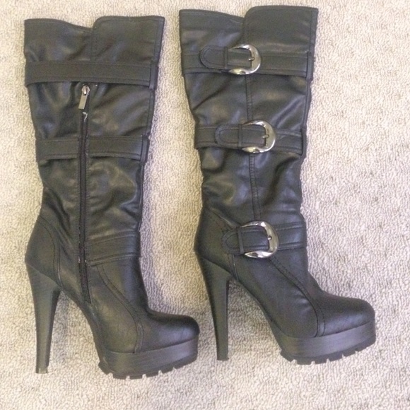 Black, High Heel Boots