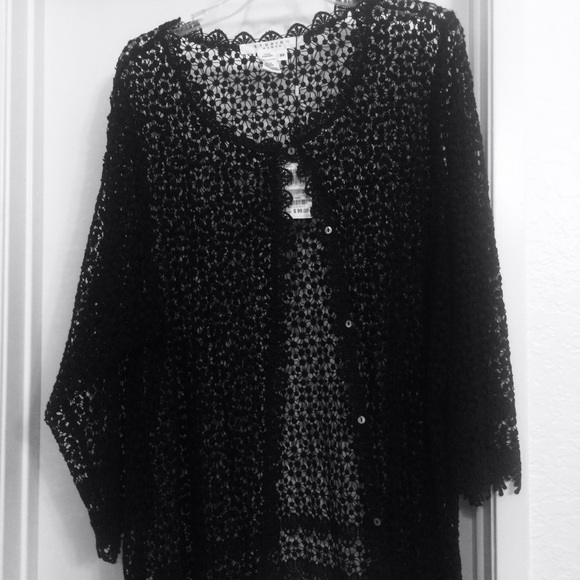 Studio M Sweaters - 🎀Black lace sweater by Studio "M" 🎀NEW🎀REDUCED