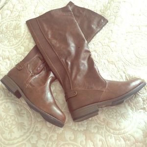 Brown riding boots