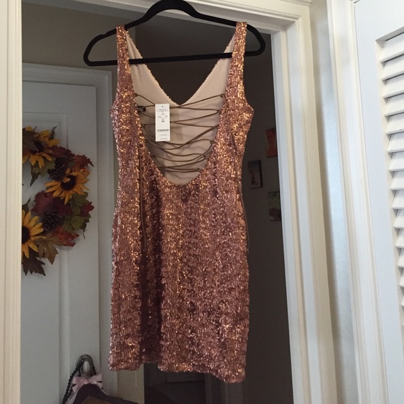 BebeADDICTION  Dona Sparkle lace up dress - Picture 3 of 3